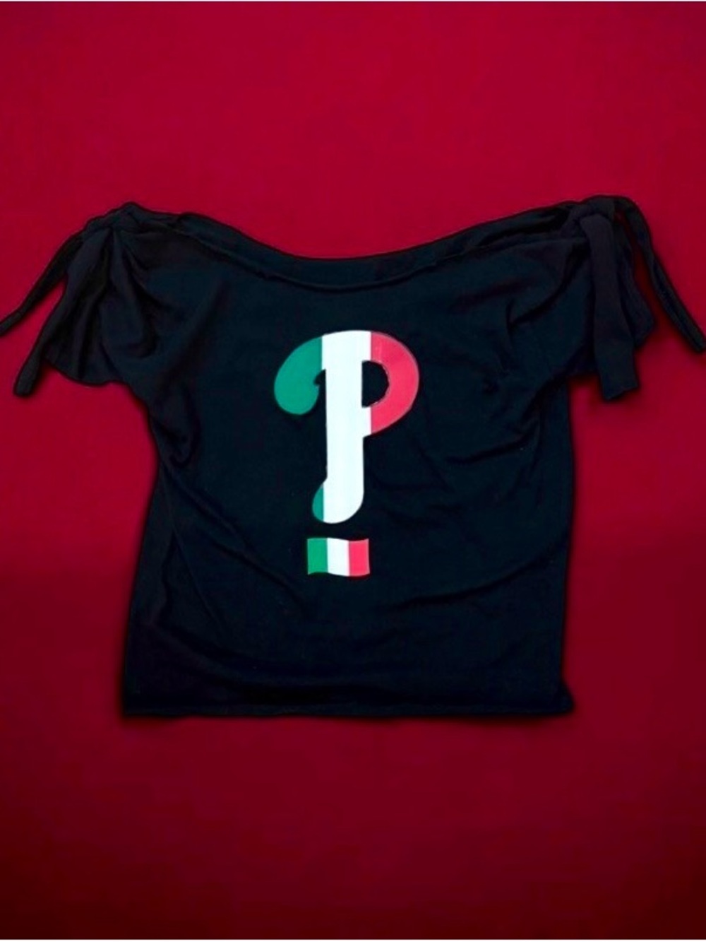 Italian Phillies off the shoulder shirt